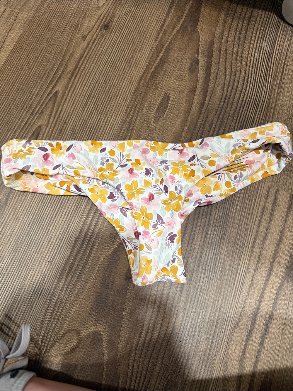 Midori Floral Bikini Bottoms in Yellow, Pink & White